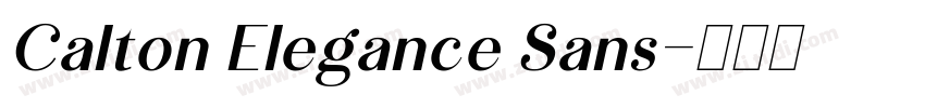 Calton Elegance Sans字体转换